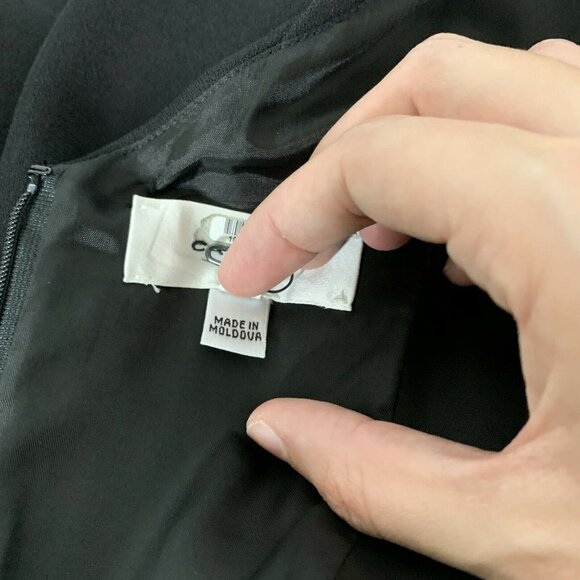 Carven Dress Women 38 US 6 Black Mid Cutout Cold S - Picture 7 of 9